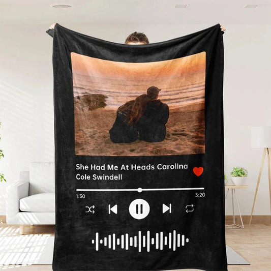 Custom Photo Music Blanket